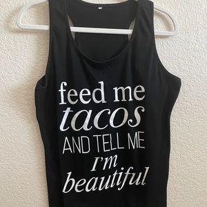Tacos racerback tank